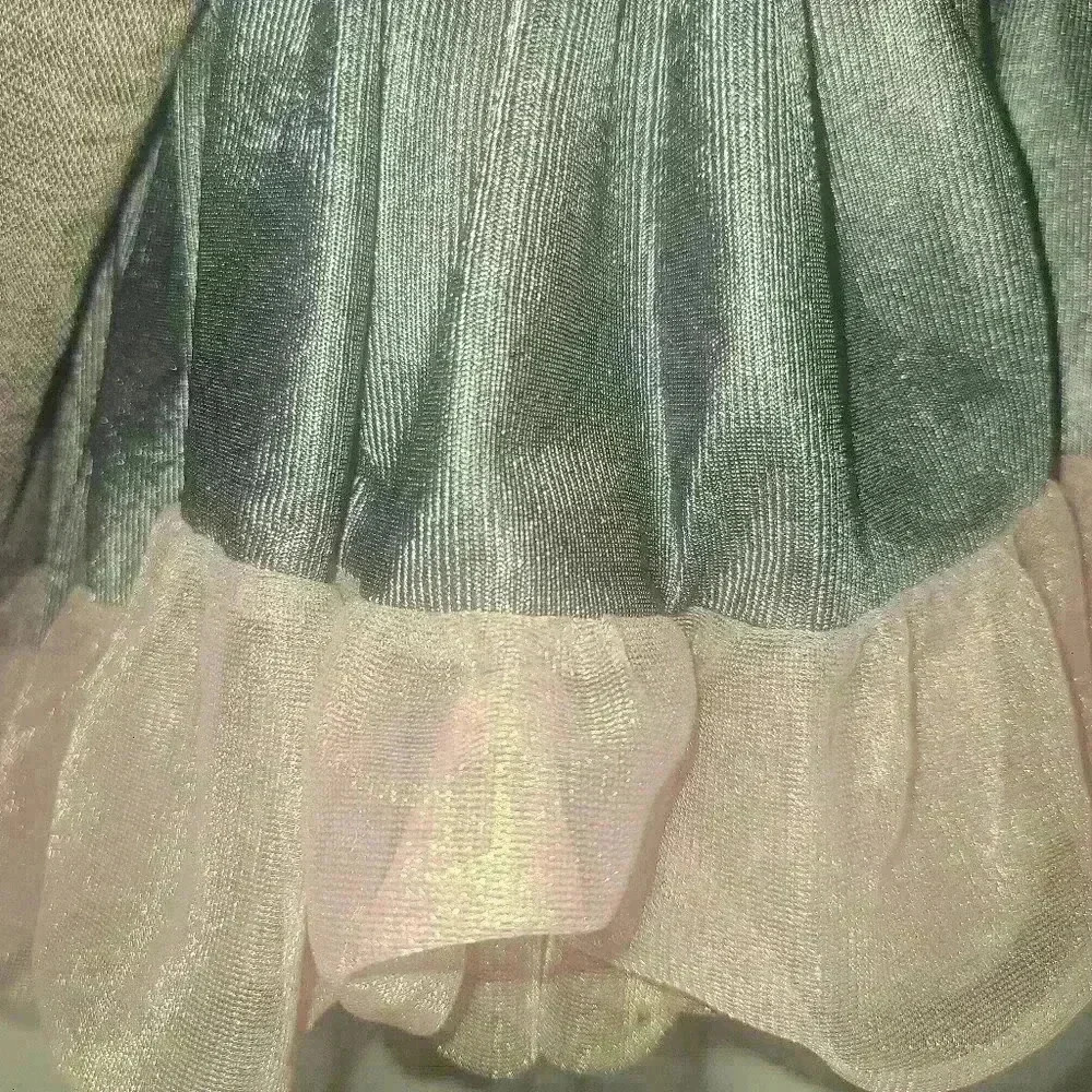Lepord printed girl's 20 1/2 plus skater styled dress with tulle under skirt - Picture 7 of 11